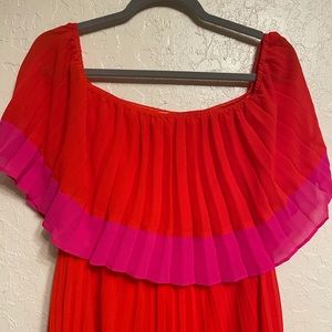 Off the shoulder event dress